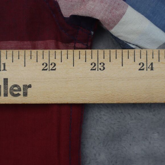 Levis Shirt Mens XL Extra Blue Red Plaid Pearl Snap Button Pockets Dress Work - Picture 5 of 16